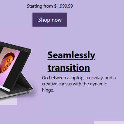 Portfolio picture of Microsoft Surface e-mail