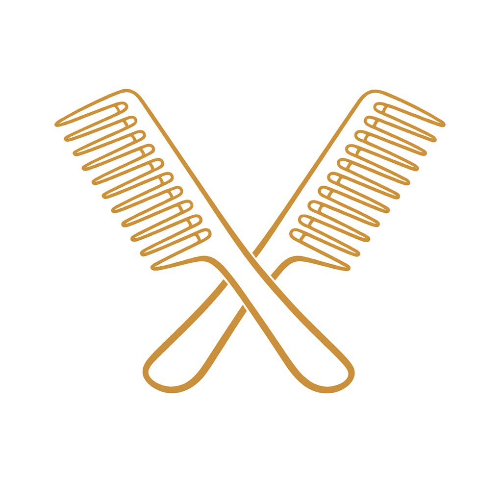 two gold combs decor