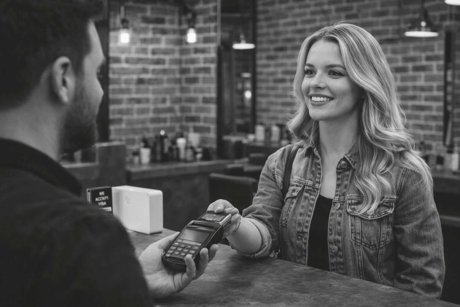 Women paying cashier