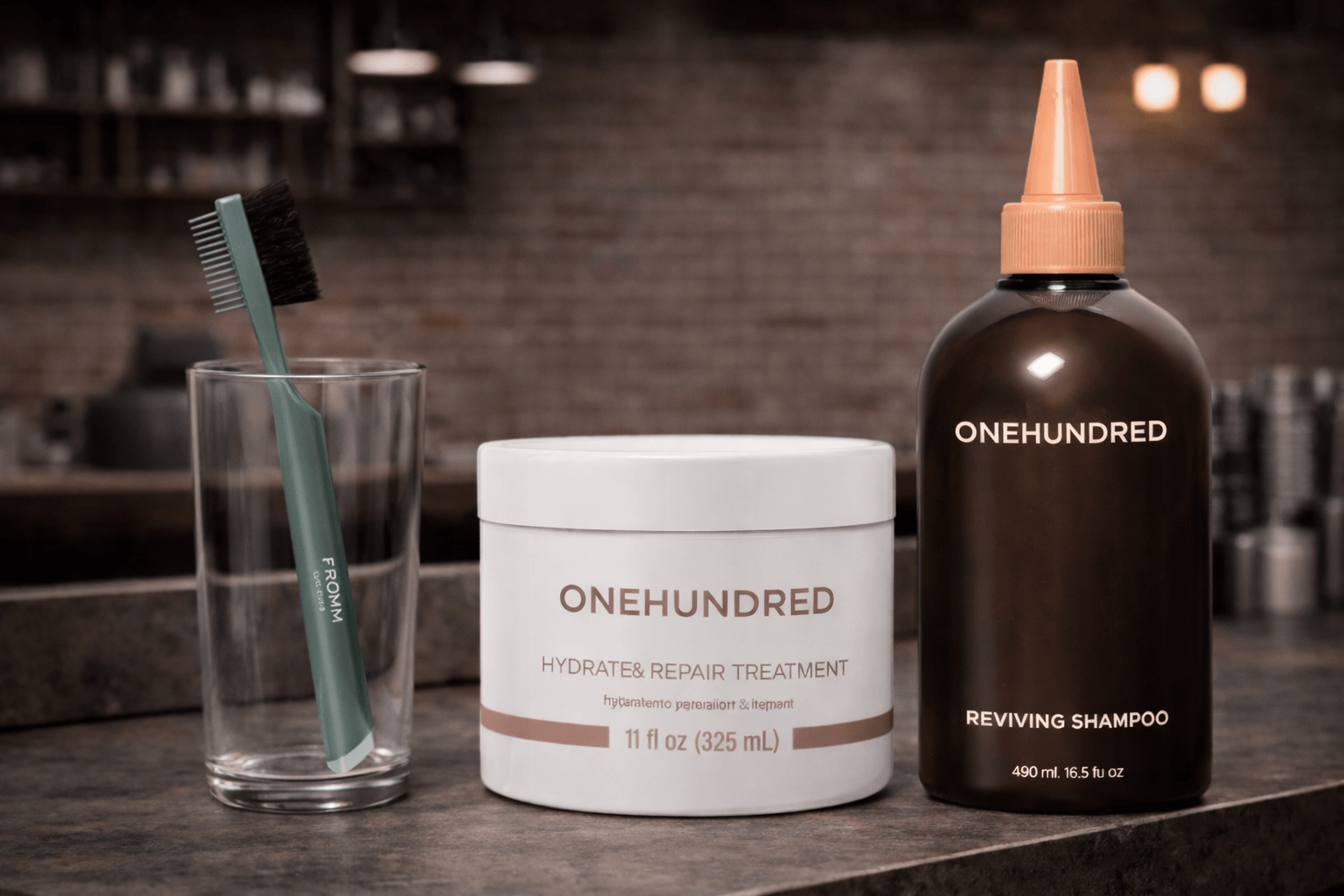 Image Conditioning and Treatment products displayed with eyebrow comb